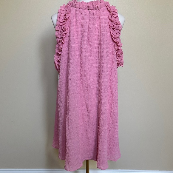 Aura Pink Flirty Ruffled Mini Dress - Picture 5 of 5